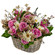 floral arrangement in a basket. Peru